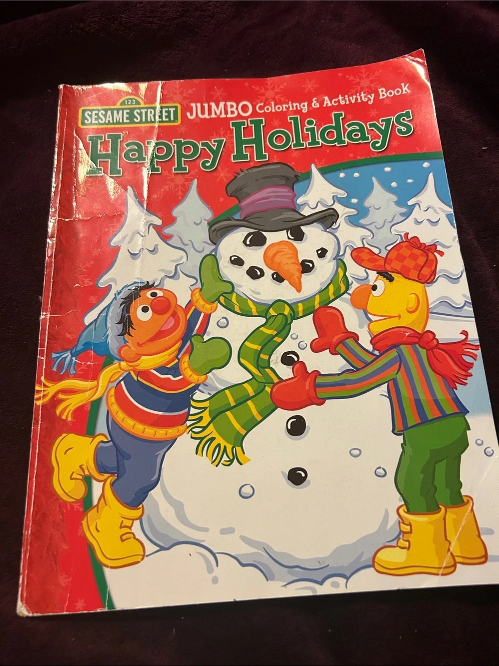 Sesame Street Happy Holidays Jumbo Coloring & Activity Book - Red, Green, Yellow